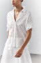 Фото #3 товара Блуза с ажурной вышивкой — zw collection ZARA