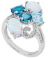 Lab-Grown Opal (1-1/3 ct. t.w) & Multicolor Topaz (2-1/2 ct. t.w) Ring in Sterling Silver