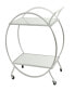 Фото #1 товара 14" x 28" x 30" Iron Rolling with Wheels and Handle 2 Mirrored Shelves Bar Cart