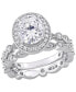 ფოტო #1 პროდუქტის Moissanite Halo Bridal Set (2-1/2 ct. t.w.) in 10k White Gold