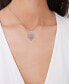 ფოტო #2 პროდუქტის Cubic Zirconia Heart Pendant In Silver Plate