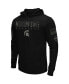 Men's Black Michigan State Spartans OHT Military-Inspired Appreciation Hoodie Long Sleeve T-shirt Черный, Small - фото #3