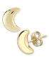 ფოტო #1 პროდუქტის Cresent Moon Stud Earrings Set in 14k Gold (8mm)