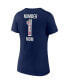 ფოტო #4 პროდუქტის Women's Navy Denver Broncos Team Mother's Day V-Neck T-shirt