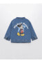 baby Mickey Mouse Baskılı Erkek Bebek Jean Ceket