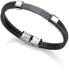 Men´s leather bracelet with steel detail Magnum 6451P01010