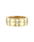14k Gold Plated Sterling Silver with Cubic Zirconia Double Weave Band Ring