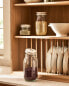 Glass kitchen jar with ceramic lid