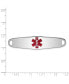 Sterling Silver Rhodium-plated Medical ID Plate Bracelet - фото #2