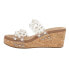 Фото #3 товара Corkys Sangria Clear Studded Wedge Womens Clear Casual Sandals 41-0251-CLER