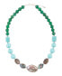 Фото #1 товара Barse women's Lush Genuine Stone One Row Beaded Necklace