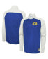 Фото #4 товара Men's Royal Los Angeles Rams Combine Authentic O-Line Raglan Half-Zip Jacket