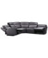 Фото #4 товара Dextan Leather 5-Pc. Sectional with 2 Power Recliners, Created for Macy's