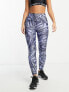 Under Armour all over print high ankle leggings in BLUE