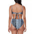 Bar Iii Blue Python Printed Ring Monokini One-Piece Swimsuit Size M