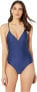 Фото #1 товара Splendid Women's 181522 Solid Removable Soft Cup One-Piece Swimsuit Size M