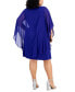 Plus Size Cape-Overlay Sheath Dress