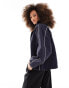 Фото #4 товара ASOS DESIGN track jacket with piping detail in navy