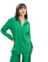 Esmee textured long sleeve beach shirt co-ord in green grün, 42 - фото #3