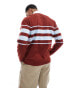 Фото #2 товара Levi's logo union chest stripe rugby polo in brown