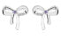 Playful silver earrings with amethyst bows EG000114