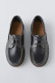 Leather deck shoes