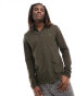 Фото #2 товара AllSaints Reform long sleeve polo in khaki