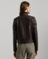 ფოტო #2 პროდუქტის Women's Leather Moto Jacket