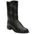 Фото #2 товара Justin Boots Brock Round Toe Roper Cowboy Mens Black Casual Boots 3233