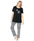 Plus Size Graphic Tee PJ Set