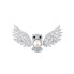 Luxury brooch with pearl and crystals Wise Owl JL0814