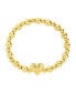 ფოტო #1 პროდუქტის Silver-Tone or Gold-Tone Beating Heart Beaded Bracelet