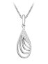 Fashion silver pendant with zircons P0000624