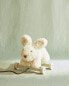 Children's soft toy rabbit with wheels