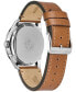 ფოტო #4 პროდუქტის Drive from Citizen Eco-Drive Men's Brown Leather Strap Watch 42mm