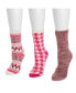 Women's Set of 3 Fuzzy Yarn Socks-