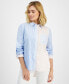 Фото #1 товара Блузка полосатая Style & Co Petite Perfect, созданная для Macy's