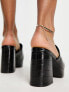 Фото #2 товара Simply Be wide fit mule platform sandals in black