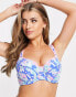 Фото #3 товара Pour Moi Fuller Bust Energy Reach underwired lightly padded sports bra in bright marble print