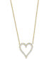 Фото #1 товара EFFY Collection eFFY® Diamond Open Heart 18" Pendant Necklace (7/8 ct. t.w.) in 14k Gold