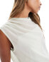 Abercrombie & Fitch high neck sheer layered top in light green Meerschaumgrün, S - EU 38 - фото #4