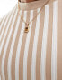 Фото #3 товара ASOS DESIGN t-shirt in textured beige stripe