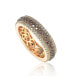 ფოტო #1 პროდუქტის Suzy Levian Sterling Silver Cubic Zirconia Multi-Row Brown Eternity Band