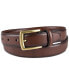 Фото #1 товара Men's Burnished-Edge Belt, Created for Macy's