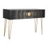 Console Home ESPRIT Black Golden Metal Mango wood 120 x 38 x 76 cm