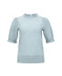 Фото #5 товара Women's Organic Puff Sleeve Ruffle Edge Sweater