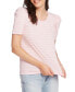 ფოტო #1 პროდუქტის Women's Short Sleeve Classic Stripe Puff Sleeve T-shirt