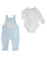 ფოტო #1 პროდუქტის Baby Boys Bodysuit and Heavy Knit Jersey Overall, 2 Piece Set