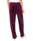 Women's Velour Drawstring-Waist Straight-Leg Pants