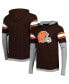 Фото #1 товара Men's Brown Cleveland Browns Long Sleeve Hoodie T-shirt